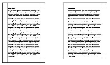 A4 & US Letter with margins and text demonstrating overflow when A4 layouts are transferred to US Letter